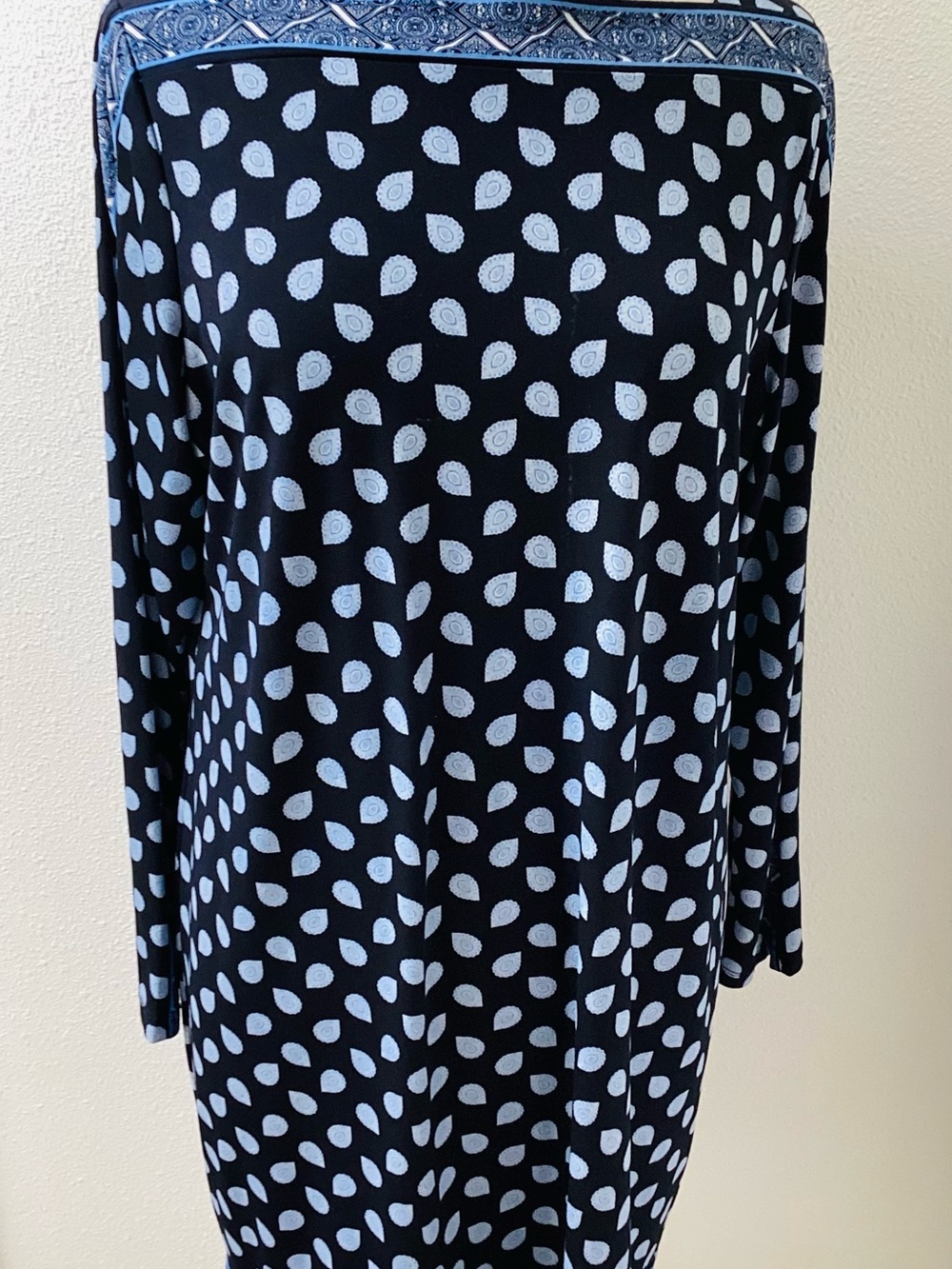 MICHAEL Michael Kors Black and White Paisley Midi Dress